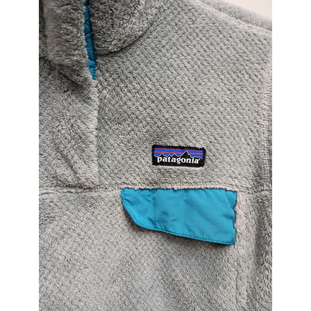 Patagonia Re-Tool Snap-T Fleece Pullover Gray Teal Blue 25442 Women S Gorpcore